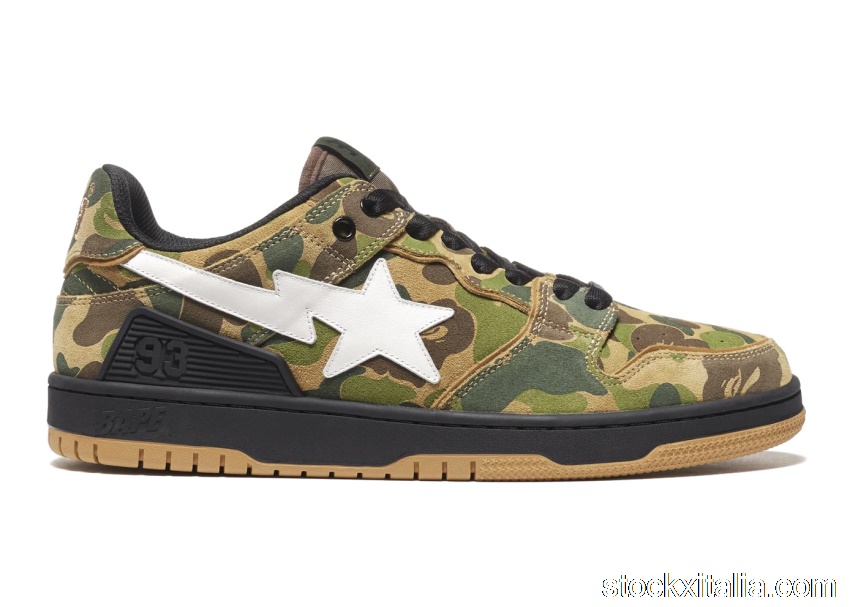 Outlet A Bathing Ape Bape SK8 Sta ABC Camo Green