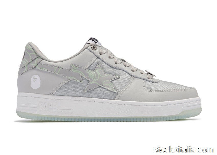 Outlet A Bathing Ape Bape Sta Text Code Camo Grey