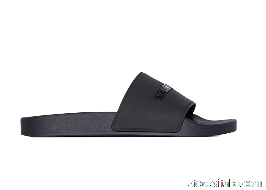 Outlet Balenciaga Pool Slides Double Black (W) 565547W1S841000
