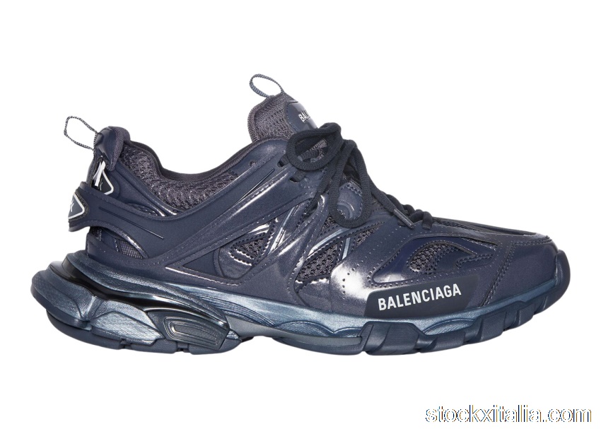 Outlet Balenciaga Track Metallic Grey Navy 542023W2FS81200