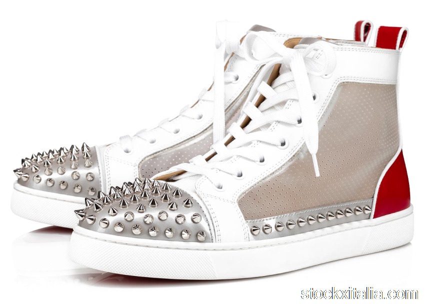 Outlet Christian Louboutin Sosoxy Spikes Pvc White