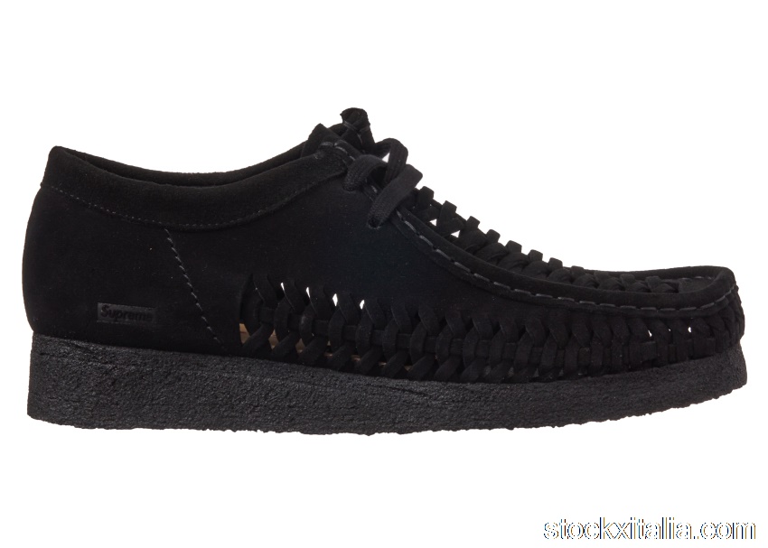 Outlet Clarks Originals Woven Wallabee Supreme Black