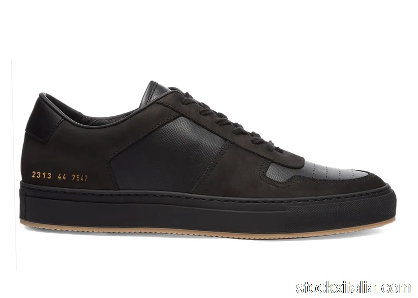 Outlet Common Projects BBall Low Leather Nubuck Black