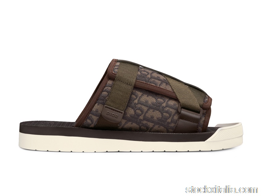 Outlet Dior Alpha Sandal Ebony Dior Oblique Jacquard 3SA081YXV_H767