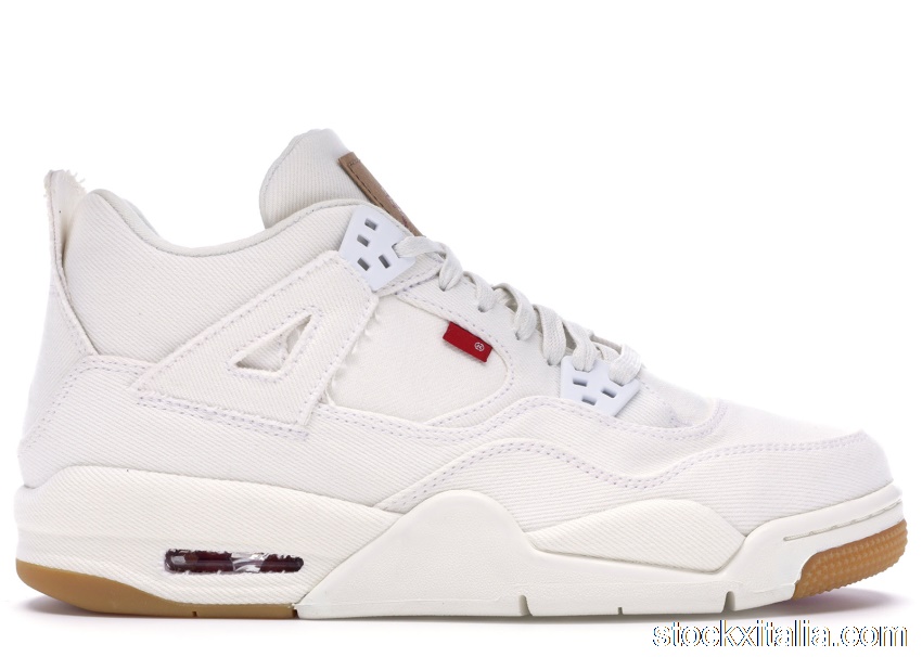 Outlet Jordan 4 Retro Levi's White (GS) (Blank Tag)