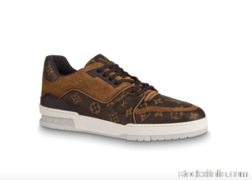 Outlet Louis Vuitton Trainer Suede Monogram 1A5UR4