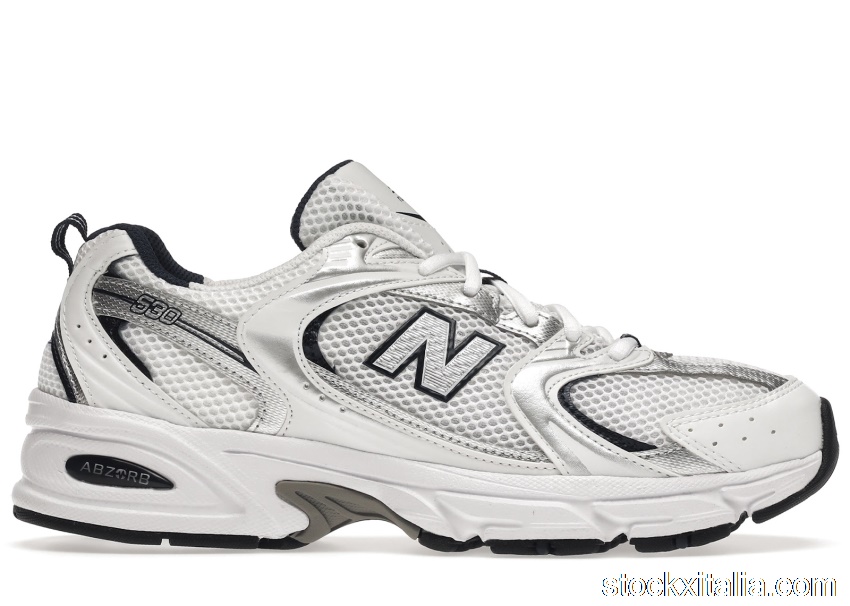 Outlet New Balance 530 White Silver Navy MR530SG