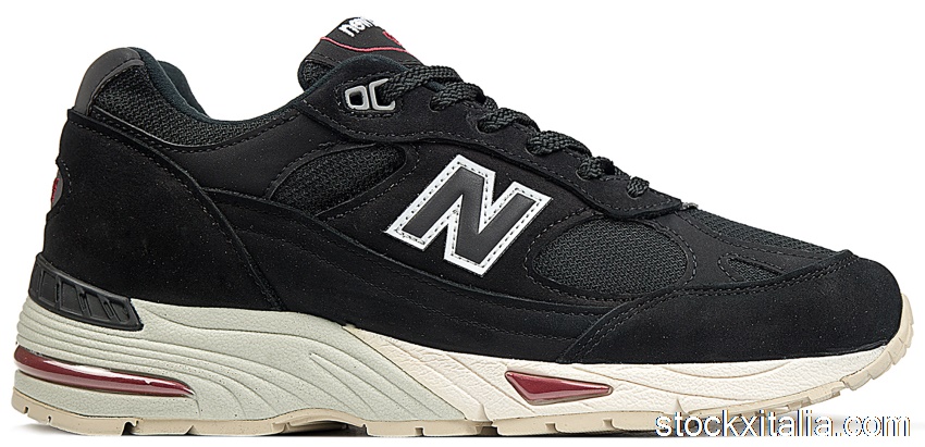 Outlet New Balance 991 Made in England Black Red