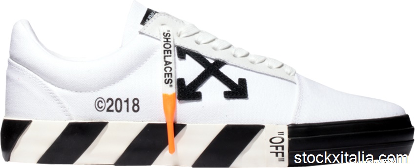 Outlet OFF-WHITE Vulc Low Top White Black (W) OWIA146R198000160100