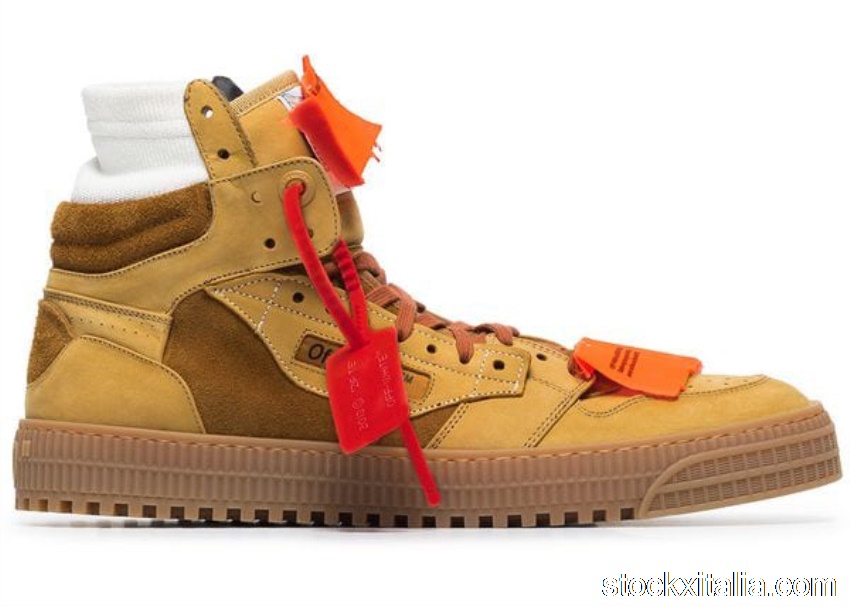 Outlet Off-White Court Side Camel Brown FW18 OMIA065F180340045300