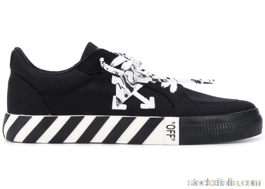 Outlet Off-White Logo Patch Low Top Black OMIA085E20FAB0011001