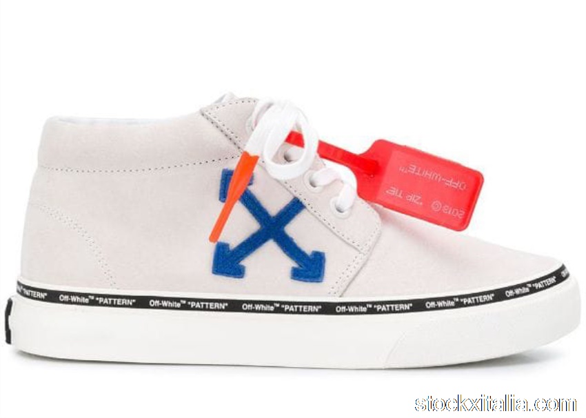 Outlet Off-White Vulcanized Skate Cream OMIA120S19B430340130