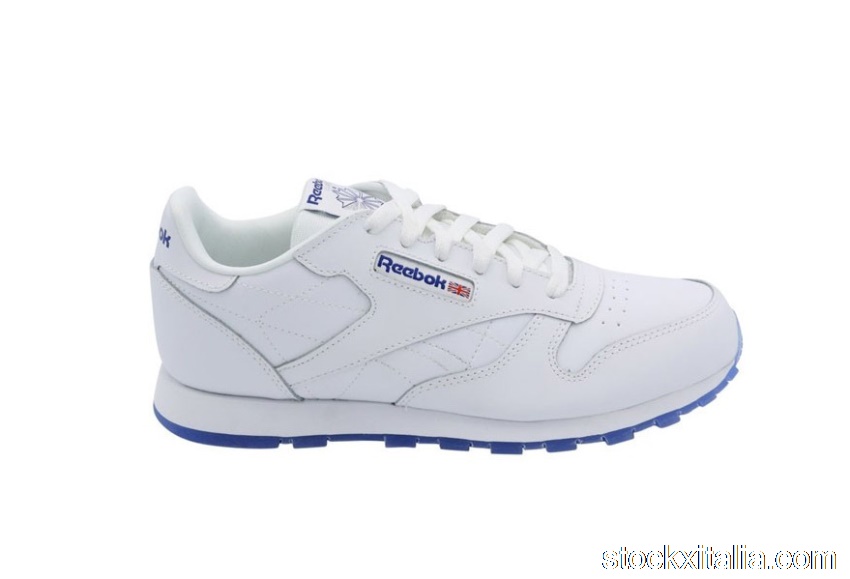 Outlet Reebok CL Leather Ice White Royal (GS) CN7334