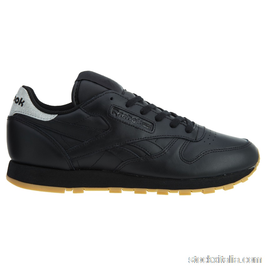 Outlet Reebok Classic Leather Met Diamond Shoes Black Gum (W) BD4422