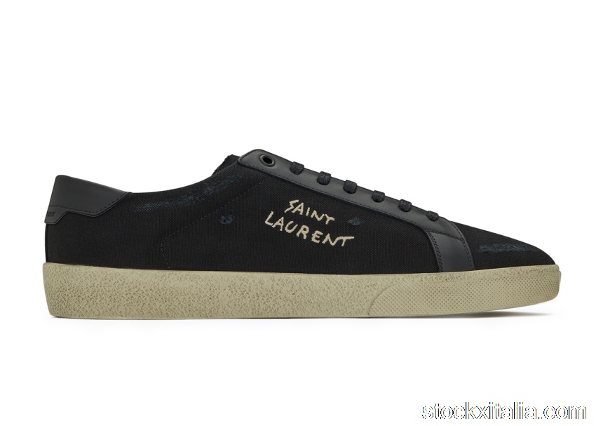 Outlet Saint Laurent Court Classic SL/06 Low Black 611106GUP501000