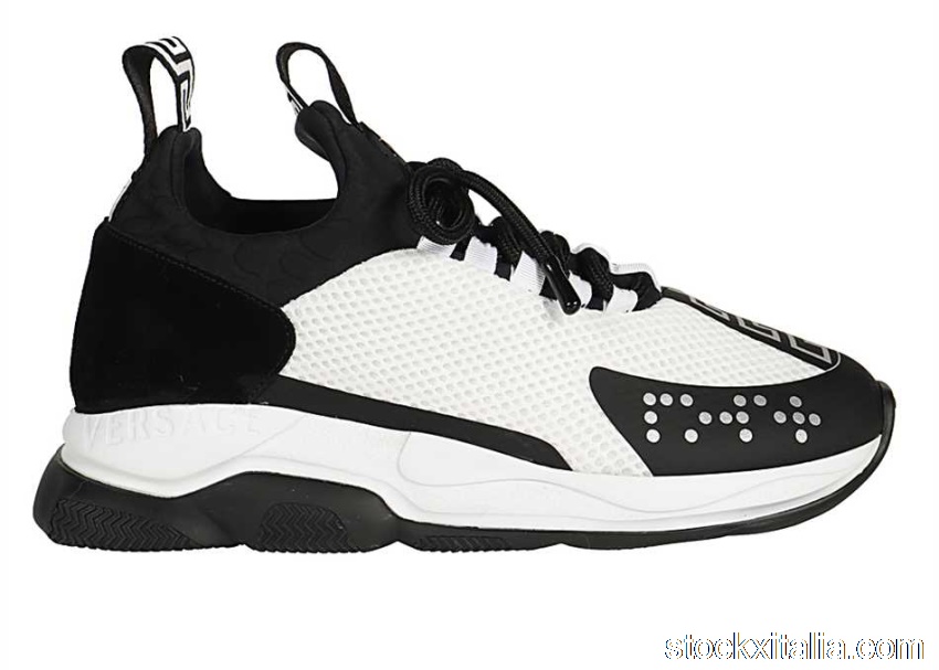 Outlet Versace Cross Chainers Black White DSU7349-D23TG_ D4101