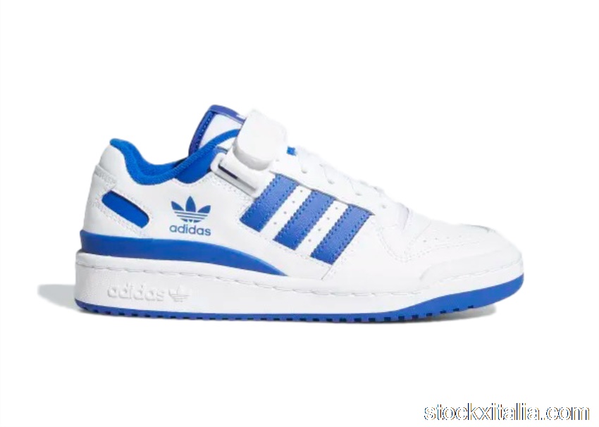 Outlet adidas Forum Low White Royal Blue (Youth) FY7974