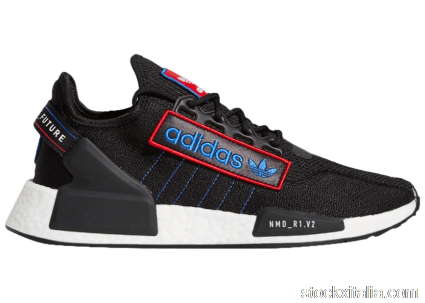 Outlet adidas NMD R1 V2 Black Logo Patch GX6266