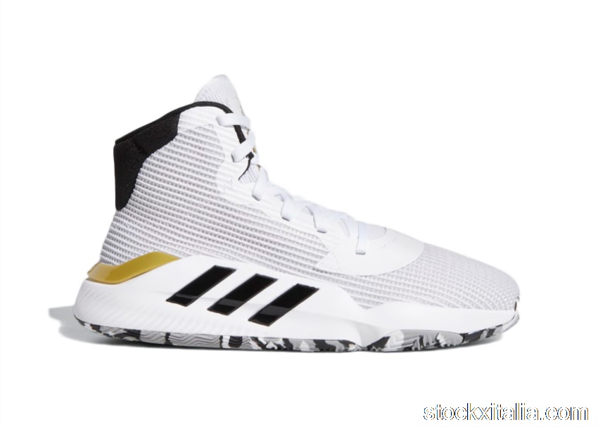 Outlet adidas Pro Bounce 2019 White Gold Metallic EE3896